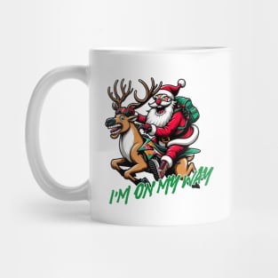 Hold on! Santa is on the way to your Christmas Mug